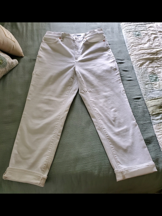 Lands' End Denim - Lands' End White Boyfriend Jeans